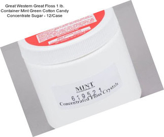 Great Western Great Floss 1 lb. Container Mint Green Cotton Candy Concentrate Sugar - 12/Case