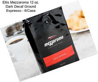 Ellis Mezzaroma 12 oz. Dark Decaf Ground Espresso - 6/Case