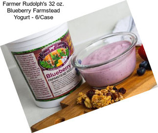 Farmer Rudolph\'s 32 oz. Blueberry Farmstead Yogurt - 6/Case