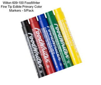 Wilton 609-100 FoodWriter Fine Tip Edible Primary Color Markers - 5/Pack