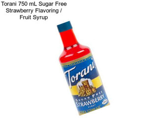 Torani 750 mL Sugar Free Strawberry Flavoring / Fruit Syrup