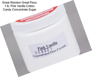 Great Western Great Floss 1 lb. Pink Vanilla Cotton Candy Concentrate Sugar