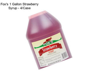 Fox\'s 1 Gallon Strawberry Syrup - 4/Case