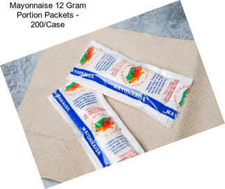 Mayonnaise 12 Gram Portion Packets - 200/Case