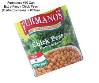 Furmano\'s #10 Can Extra-Fancy Chick Peas (Garbanzo Beans) - 6/Case