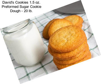 David\'s Cookies 1.5 oz. Preformed Sugar Cookie Dough - 20 lb.