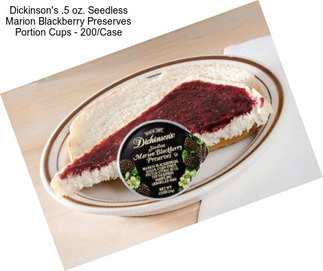 Dickinson\'s .5 oz. Seedless Marion Blackberry Preserves Portion Cups - 200/Case