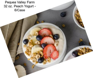 Pequea Valley Farm 32 oz. Peach Yogurt - 6/Case