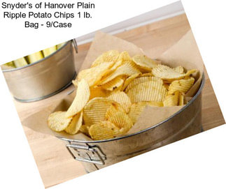 Snyder\'s of Hanover Plain Ripple Potato Chips 1 lb. Bag - 9/Case