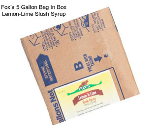 Fox\'s 5 Gallon Bag In Box Lemon-Lime Slush Syrup