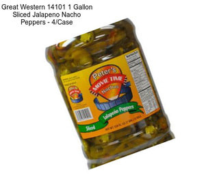 Great Western 14101 1 Gallon Sliced Jalapeno Nacho Peppers - 4/Case