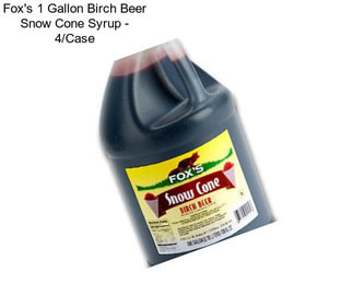 Fox\'s 1 Gallon Birch Beer Snow Cone Syrup - 4/Case