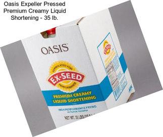 Oasis Expeller Pressed Premium Creamy Liquid Shortening - 35 lb.