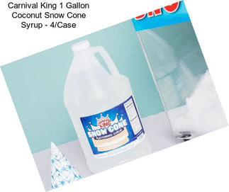 Carnival King 1 Gallon Coconut Snow Cone Syrup - 4/Case