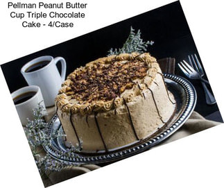 Pellman Peanut Butter Cup Triple Chocolate Cake - 4/Case