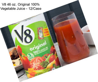 V8 46 oz. Original 100% Vegetable Juice - 12/Case