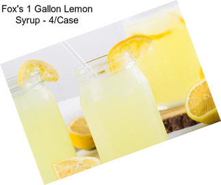 Fox\'s 1 Gallon Lemon Syrup - 4/Case