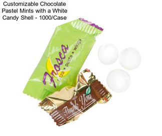 Customizable Chocolate Pastel Mints with a White Candy Shell - 1000/Case