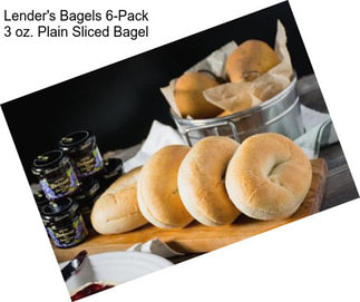 Lender\'s Bagels 6-Pack 3 oz. Plain Sliced Bagel