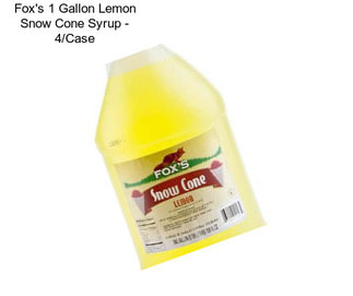 Fox\'s 1 Gallon Lemon Snow Cone Syrup - 4/Case