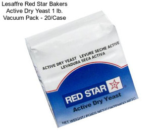 Lesaffre Red Star Bakers Active Dry Yeast 1 lb. Vacuum Pack - 20/Case