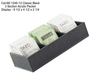 Cal-Mil 1246-13 Classic Black 3 Section Acrylic Packet Display - 9 1/2\