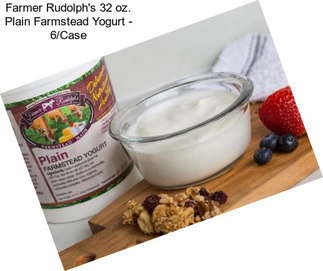 Farmer Rudolph\'s 32 oz. Plain Farmstead Yogurt - 6/Case