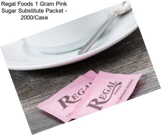 Regal Foods 1 Gram Pink Sugar Substitute Packet - 2000/Case