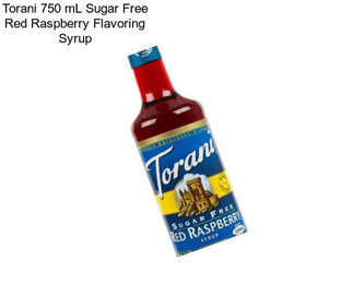 Torani 750 mL Sugar Free Red Raspberry Flavoring Syrup