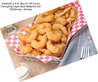 Icelandic 2.5 lb. Bag 31-35 Count Yuengling Lager Beer Battered Tail Off Shrimp - 4/Case