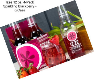 Izze 12 oz. 4-Pack Sparkling Blackberry - 6/Case