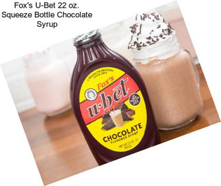 Fox\'s U-Bet 22 oz. Squeeze Bottle Chocolate Syrup