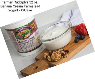 Farmer Rudolph\'s 32 oz. Banana Cream Farmstead Yogurt - 6/Case