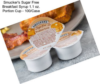 Smucker\'s Sugar Free Breakfast Syrup 1.1 oz. Portion Cup - 100/Case