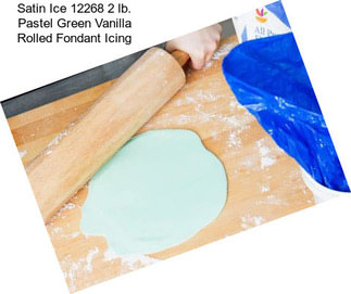 Satin Ice 12268 2 lb. Pastel Green Vanilla Rolled Fondant Icing