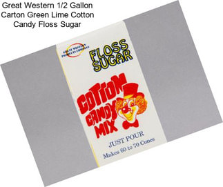 Great Western 1/2 Gallon Carton Green Lime Cotton Candy Floss Sugar