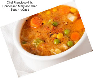 Chef Francisco 4 lb. Condensed Maryland Crab Soup - 4/Case