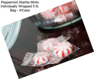 Peppermint Starlite Mints Individually Wrapped 5 lb. Bag - 4/Case