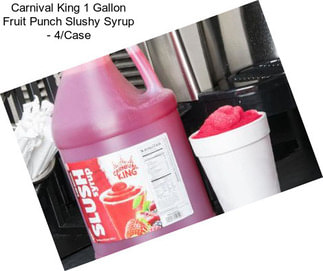 Carnival King 1 Gallon Fruit Punch Slushy Syrup - 4/Case