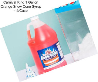 Carnival King 1 Gallon Orange Snow Cone Syrup - 4/Case