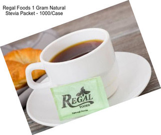 Regal Foods 1 Gram Natural Stevia Packet - 1000/Case