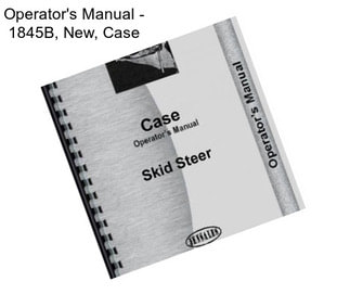 Operator\'s Manual - 1845B, New, Case