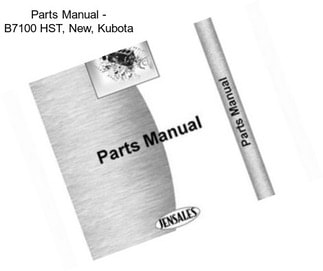 Parts Manual - B7100 HST, New, Kubota