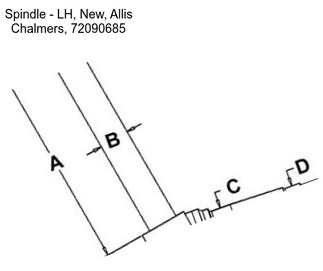 Spindle - LH, New, Allis Chalmers, 72090685