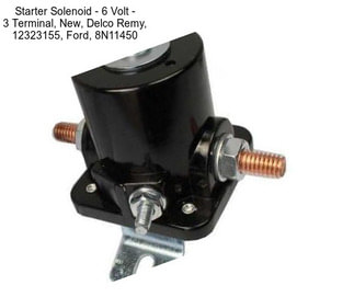 Starter Solenoid - 6 Volt - 3 Terminal, New, Delco Remy, 12323155, Ford, 8N11450