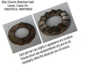 Slip Clutch Ratchet half, Used, Case IH, 168370C2, 86975803