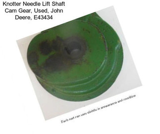 Knotter Needle Lift Shaft Cam Gear, Used, John Deere, E43434