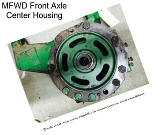 MFWD Front Axle Center Housing