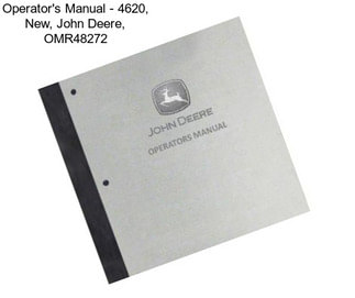 Operator\'s Manual - 4620, New, John Deere, OMR48272