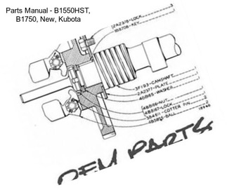 Parts Manual - B1550HST, B1750, New, Kubota